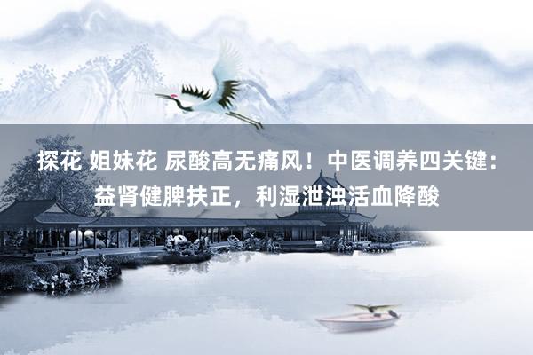 探花 姐妹花 尿酸高无痛风！中医调养四关键：益肾健脾扶正，利湿泄浊活血降酸